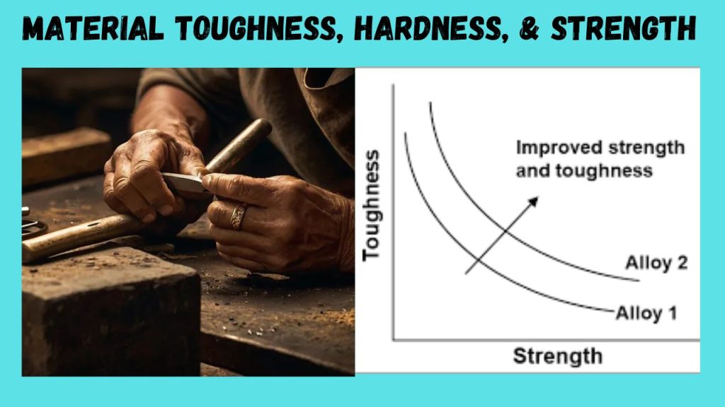 Material toughness, strength and hardness